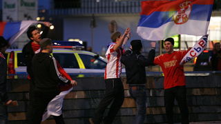Malmo, Svedska, 190111.
Malmo Arena, 22. svjetsko rukometno prvenstvo, utakmica izmedju Hrvatske i Srbije.
Na fotografiji: navijaci.
Foto: Ante Cizmic / CROPIX Malmo, Svedska, 190111.
Malmo Arena, 22. svjetsko rukometno prvenstvo, utakmica izmedju Hrvatske i Srbije.
Na fotografiji: navijaci.
Foto: Ante Cizmic / CROPIX