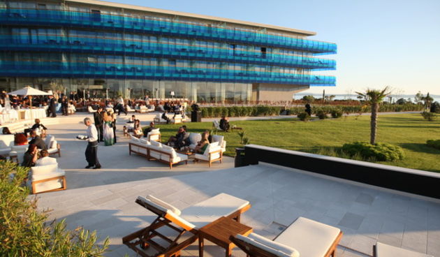 Zadar, 040512.
Falkensteiner Hotel & Spa Iadera u Punta Skali u Petrcanima kraj Zadra. Investicija vrijedna 160 milijuna eura prema rijecima celnih ljudi isplatila se. Hotel koji je otvoren lani u srpnju, danas je otvoren i sluzbeno. Na otvorenju su bile