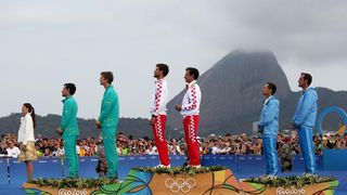 Rioe de Janeiro. Olimpijski prvaci u klasi 470, Šime Fantela i Igor Marenić. Photo. Igor Kralj/PIXSELL Rioe de Janeiro. Olimpijski prvaci u klasi 470, Šime Fantela i Igor Marenić. Photo. Igor Kralj/PIXSELL