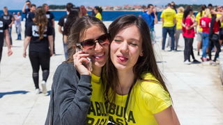 Ludijada maturanata na zadarskoj rivi 17. svibnja 2016. Foto: Bojan Bogdanić