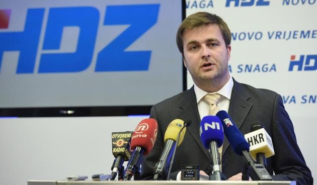 U sjedistu HDZ-a Zeljko Reiner i Tomislav Coric odrzali su konferenciju za medije. Photo: Davor Visnjic/PIXSELL