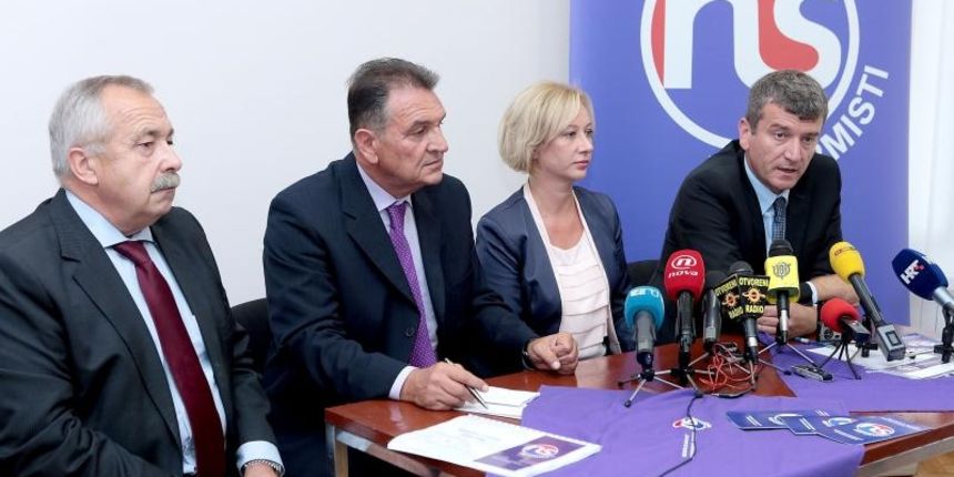 Inicijativa za osnivanje Narodne stranke – reformisti odrzala je konferenciju za medije. Celnici inicijative govorili su o skorom osnivanju stranke, o programu stranke, kao i o najavama prijedloga reformi. Photo: Patrik Macek/PIXSELL