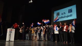 Predizborni skup koalicije “Hrvatska raste” u HNK Zadar, Foto: Dino Stanin/PIXSELL