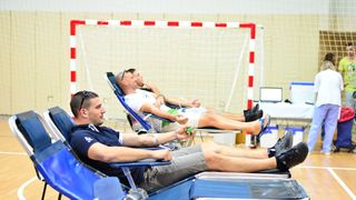 U organizaciji sekcije HZSN Zadar u dvorani 1 SC Višnjik održana je akcija dobrovoljnog darivanja krvi na kojoj je prikupljeno 25 doza tekućine koja život znači. Foto: Iva Perinčić