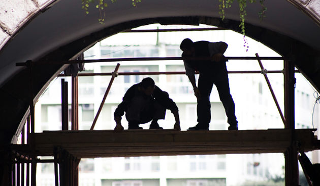 Đir po gradu 6. studenog 2010. radnici, gradilište, bauštel (Foto:Saša Čuka)