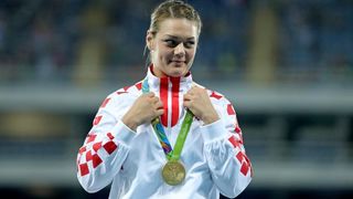 PI Rio de Janeiro, ceremonija dodjele medalja u ženskom disku: zlatnu medalju osvojila je Sandra Perković. Photo: Igor Kralj/PIXSELL PI Rio de Janeiro, ceremonija dodjele medalja u ženskom disku: zlatnu medalju osvojila je Sandra Perković. Photo: Igor Kralj/PIXSELL