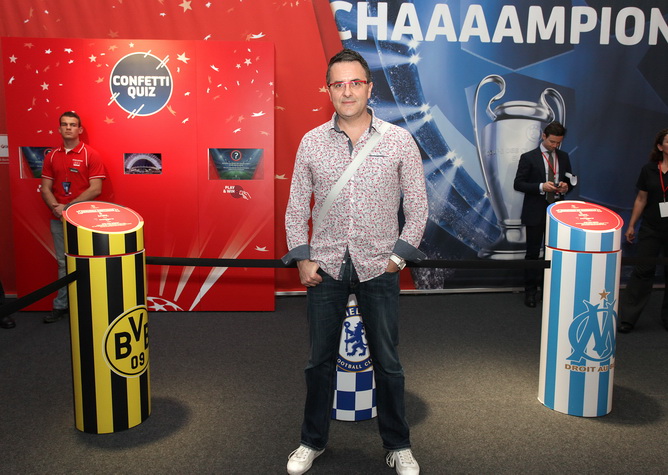 Tarik Filipović, Mila Horvat i Renata Sopek na predstavljanju trofeja Lige prvaka Tarik Filipović, Mila Horvat i Renata Sopek na predstavljanju trofeja Lige prvaka