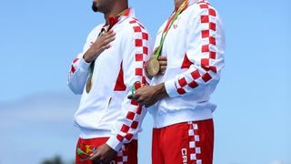 Rio de Janeiro, Brazil – Braća Sinkovic, Martin i Valent, osvajači su olimpijske zlatne medalje u utrci dvojaca na pariće.  Photo: Igor Kralj/PIXSELL