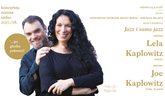 U Kneževoj palači koncert najpoznatijeg hrvatskog jazz bračnog para, Lele i Joea Kaplowitza