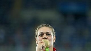 PI Rio de Janeiro, ceremonija dodjele medalja u ženskom disku: zlatnu medalju osvojila je Sandra Perković. Photo: Igor Kralj/PIXSELL PI Rio de Janeiro, ceremonija dodjele medalja u ženskom disku: zlatnu medalju osvojila je Sandra Perković. Photo: Igor Kralj/PIXSELL