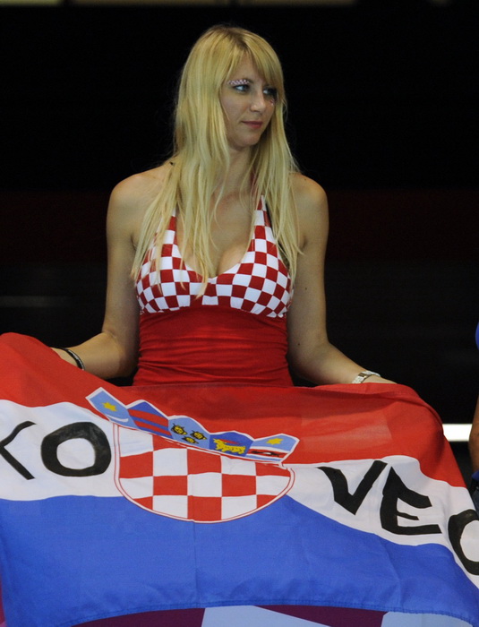 London, 310712.
Dvorana Copper Box.
Hrvatska muska rukometna reprezentacija igra utakmicu 2. kolo u skupini B protiv Srbije tokom Olimpijskih Igra u Londonu.
Foto: Drago Sopta / CROPIX