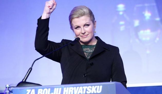 Zagreb – HDZ-ova predsjednicka kandidatkinja Kolinda Grabar Kitarovic sluzbeno je predstavila svoj izborni program Za bolju Hrvatsku. U hotelu Westin javnost je upoznala s glavnim smjernicama svoga izbornog programa. Photo: Zeljko Lukunic/PIXSELL