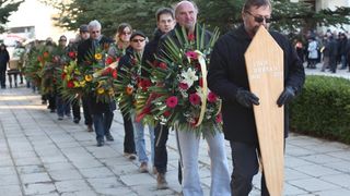 Posljednji ispraćaj velikog hrvatskog književnika Ive Brešana na šibenskom groblju Kvanj