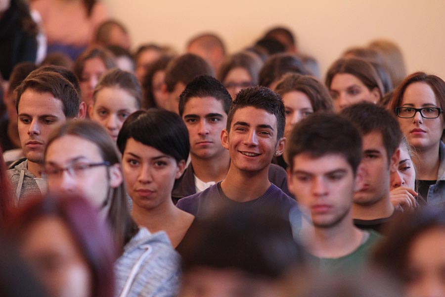 Susret studenata prve godine studija s Rektorom, foto: Iva Perinčić