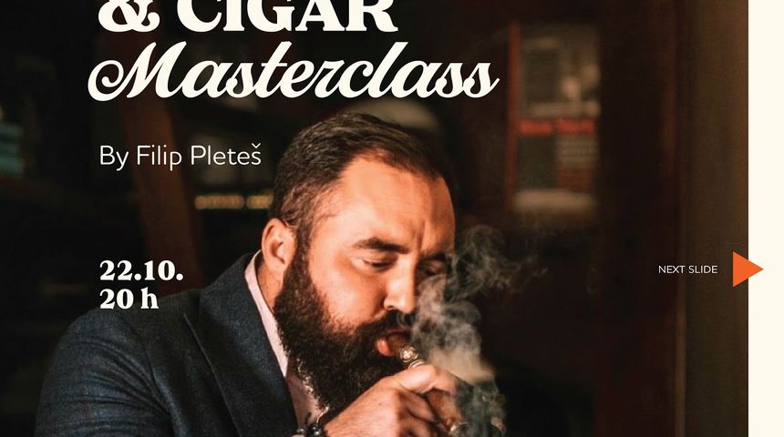 Whiskey & Cigar Masterclass uz Filipa Pleteša! Whiskey & Cigar Masterclass uz Filipa Pleteša!