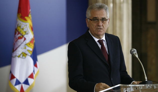 Beograd, 280612.Predsjednik Srbije, Tomislav Nikolic, danas je predsjedniku SPS-a Ivici Dacicu dao mandat za sastavljanje Vlade Srbije. SPS je po snazi treca stranka u Srbiji.Na fotografiji: Tomislav Nikolic.Foto: CROPIX