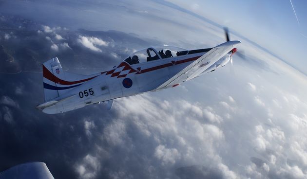 Pilatus PC-9 M iz sastava Eskadrile aviona 93. zrakoplovne baze HRZ i PZO