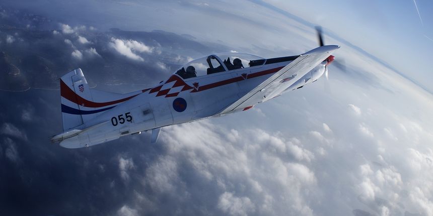 Pilatus PC-9 M iz sastava Eskadrile aviona 93. zrakoplovne baze HRZ i PZO