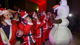 Utrka Djedova Božićnjaka zadarskim Poluotokom