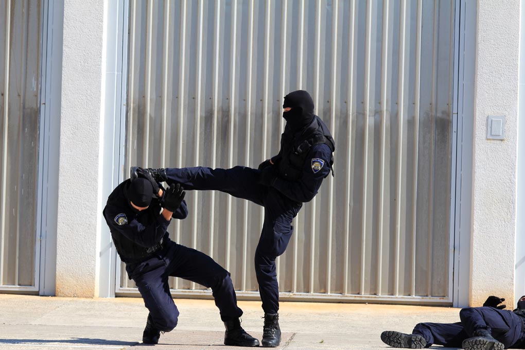 U prigodi Dana hrvatske policije i njihovog zaštitnika Sv.Mihovila danas je u PU Zadarskoj održana prigodna svečanost.U nastavku svečanosti, pokaznu vježbu samoobrane izveli su pripadnici interventne jedinice PU Zadarske te su podijeljena priznanja nagrađ U prigodi Dana hrvatske policije i njihovog zaštitnika Sv.Mihovila danas je u PU Zadarskoj održana prigodna svečanost.U nastavku svečanosti, pokaznu vježbu samoobrane izveli su pripadnici interventne jedinice PU Zadarske te su podijeljena priznanja nagrađ