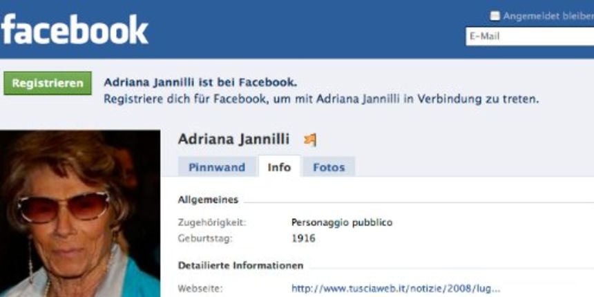 Adriana Jannilli – profil na Facebooku Adriana Jannilli – profil na Facebooku