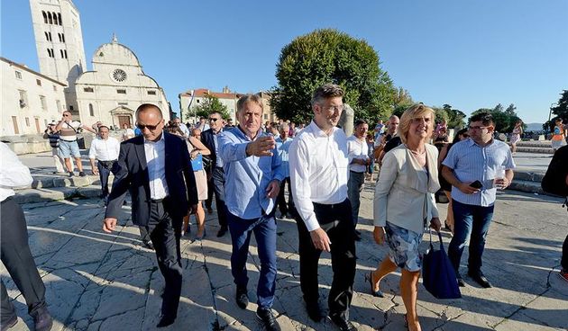 Andrej Planković na predstavljanju kandidata 9. izborne jedinice u Zadru. Foto: Hina