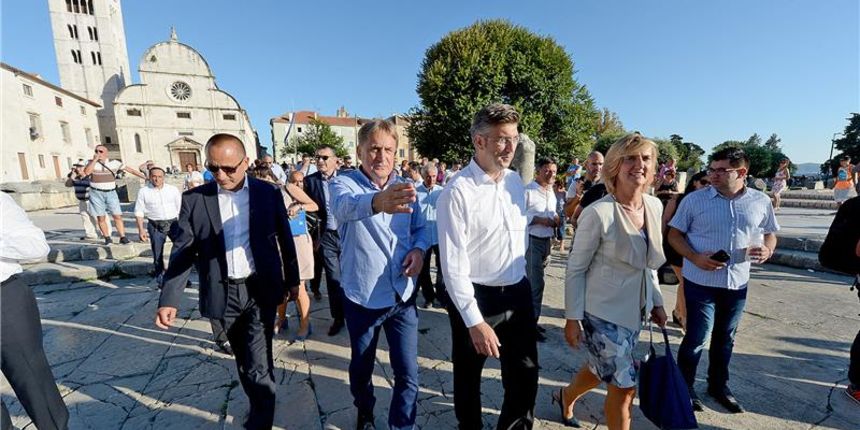 Andrej Planković na predstavljanju kandidata 9. izborne jedinice u Zadru. Foto: Hina