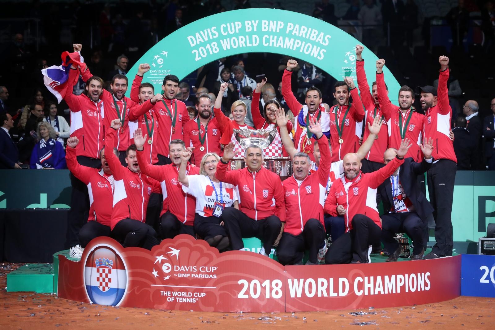 Veliko slavlje hrvatskih tenisača nakon osvajanja Davis Cupa