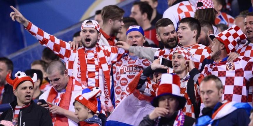 Odlična navijačka atmosfera na utakmici Hrvatske i Ukrjine
