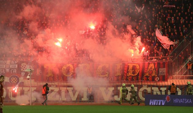 Bakljada na utakmici Hajduk Rijeka
