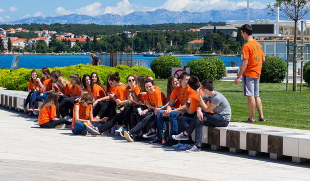 Ludijada maturanata na zadarskoj rivi 17. svibnja 2016. Foto: Bojan Bogdanić