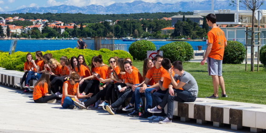 Ludijada maturanata na zadarskoj rivi 17. svibnja 2016. Foto: Bojan Bogdanić