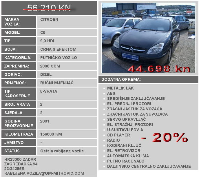 Citroen C5 2.0 HDI