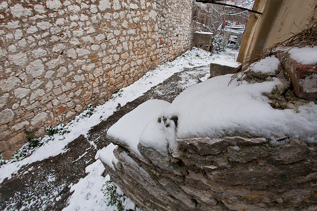 Snijeg u Bibinjama 3. veljače 2012, Foto: Leo Banić