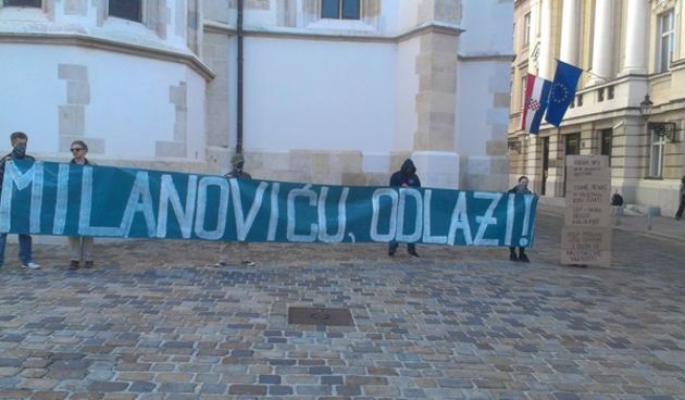 Prosvjednici: Milanoviću, odlazi!, foto: tportal.hr