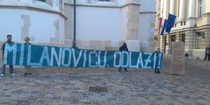 Prosvjednici: Milanoviću, odlazi!, foto: tportal.hr