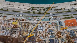 Split: Pogled iz zraka na mjesto gdje je bio hotel Marjan