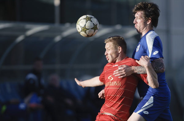 Zadar, 260513.
Stadion Stanovi.
Utakmica MAXtv 1. HNL izmedju Zadra i Splita.
Na fotografiji: Ivan Baraban i Igor Prahic.
Foto: Tom Dubravec / CROPIX