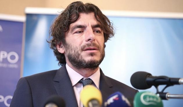 Ministar poduzetnistva i obrta Darko Horvat sa suradnicima predstavio je E-impuls projekt investicija iz europskih fondova vrijedan 250 milijuna kuna. Photo: Sanjin Strukic/PIXSELL