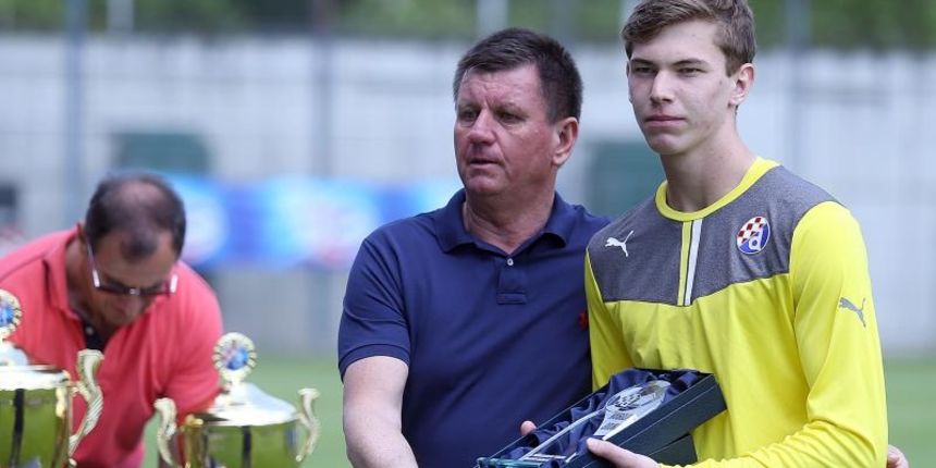 Adrian Semper, najbolji vratar i Marijan Vlak. Photo: Goran Stanzl/PIXSELL