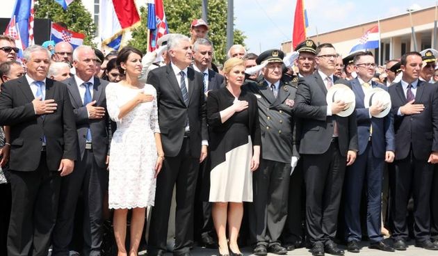 Tomislav Culjak, Goran Pauk, Josipa Rimac, Dragan Covic, Tomislav Karamarko, Kolinda Grabar Kitarovic, Drago Lovric. Photo: Dusko Jaramaz/PIXSELL