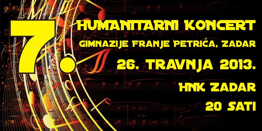 Sedmi humanitarni koncert Gimnazije Franje Petrića Sedmi humanitarni koncert Gimnazije Franje Petrića
