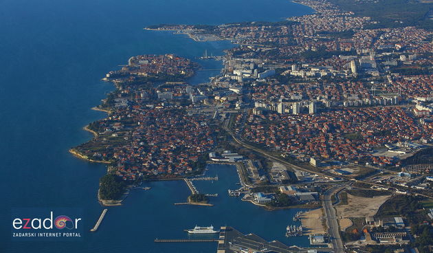 Zadar iz zraka, panorama Zadra