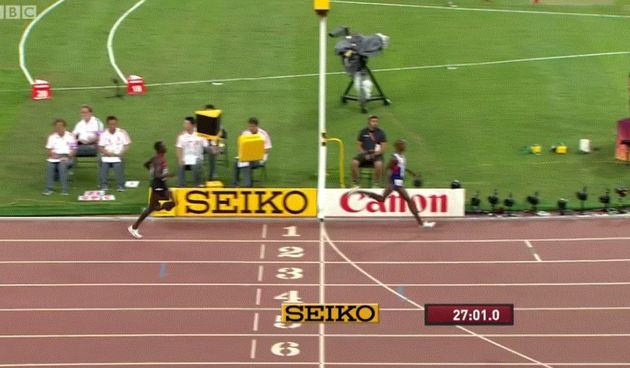 Mo Farah, screenshot: BBC