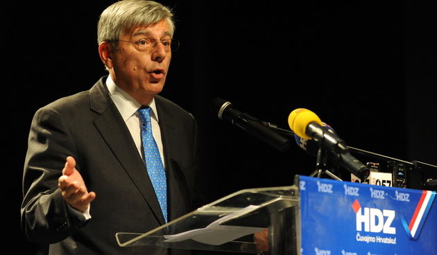 Zadar, 231212.
U Kazalistu lutaka Zadar, veceras je svecano obiljezena 23. obljetnica osnutka HDZ-a u Zadru.
Na fotografiji: detalj s proslave; akademik Zeljko Reiner (potpredsjednik Sabora).
Foto: Luka Gerlanc / CROPIX