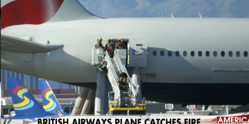 Požan na avionu British Airwaysa u Las Vegasuu, screenshot