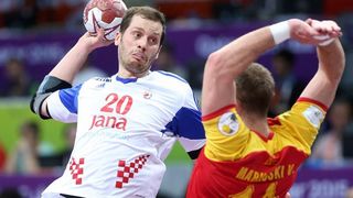 Doha, Katar – 24. svjetsko rukometno prvenstvo, 4. kolo, grupa B, Makedonija- Hrvatska. Photo: Goran Stanzl/PIXSELL
