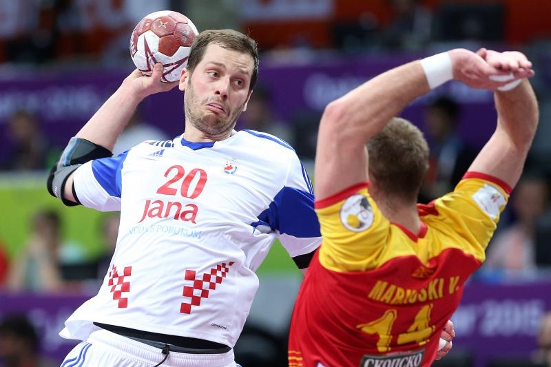 Doha, Katar – 24. svjetsko rukometno prvenstvo, 4. kolo, grupa B, Makedonija- Hrvatska. Photo: Goran Stanzl/PIXSELL