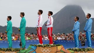 Rioe de Janeiro. Olimpijski prvaci u klasi 470, Šime Fantela i Igor Marenić. Photo. Igor Kralj/PIXSELL Rioe de Janeiro. Olimpijski prvaci u klasi 470, Šime Fantela i Igor Marenić. Photo. Igor Kralj/PIXSELL