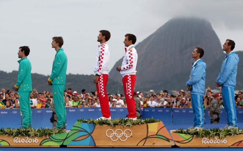 Rioe de Janeiro. Olimpijski prvaci u klasi 470, Šime Fantela i Igor Marenić. Photo. Igor Kralj/PIXSELL Rioe de Janeiro. Olimpijski prvaci u klasi 470, Šime Fantela i Igor Marenić. Photo. Igor Kralj/PIXSELL